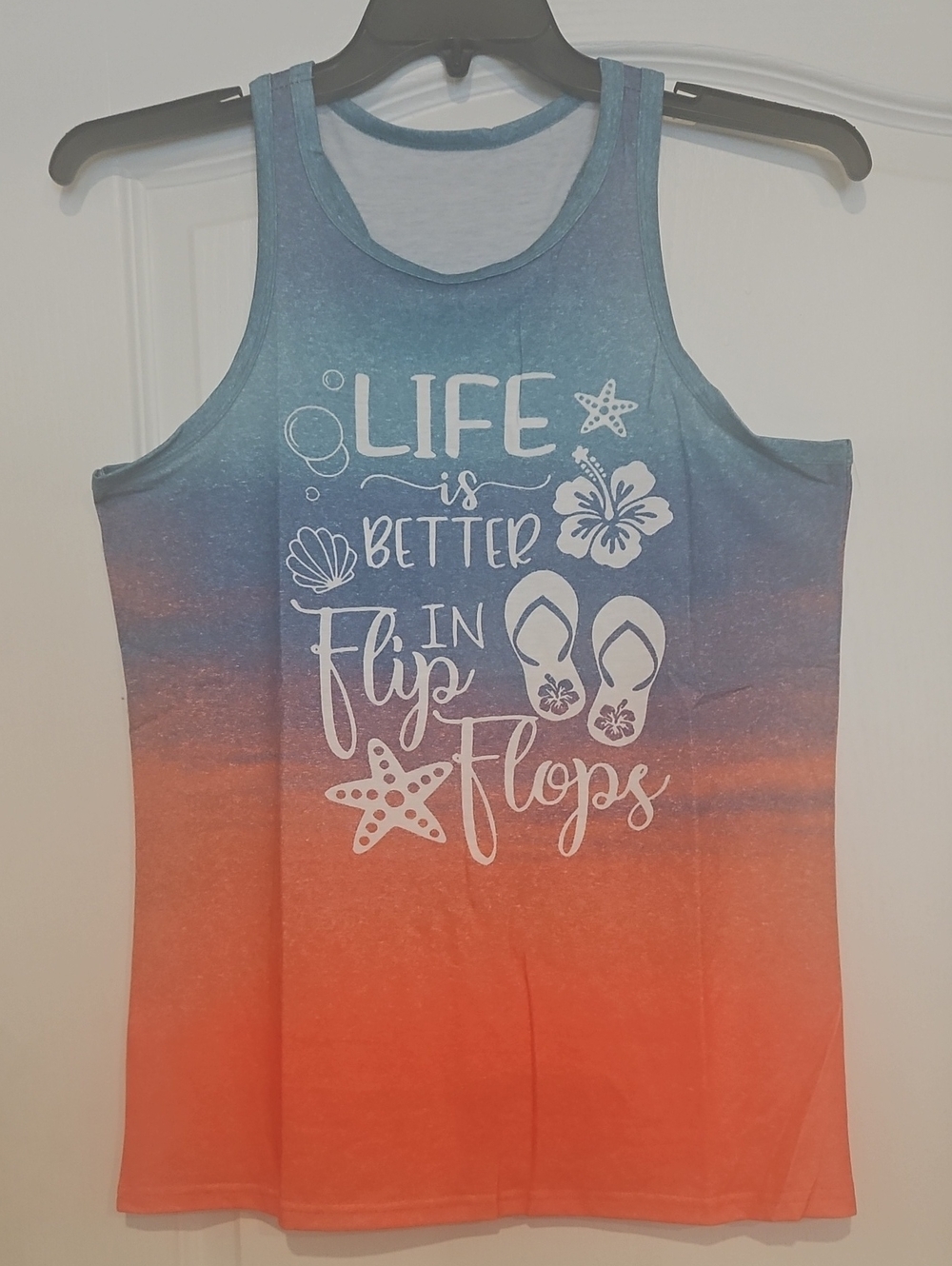 Graphic Tank Top Life Is Better In Flip Flops New